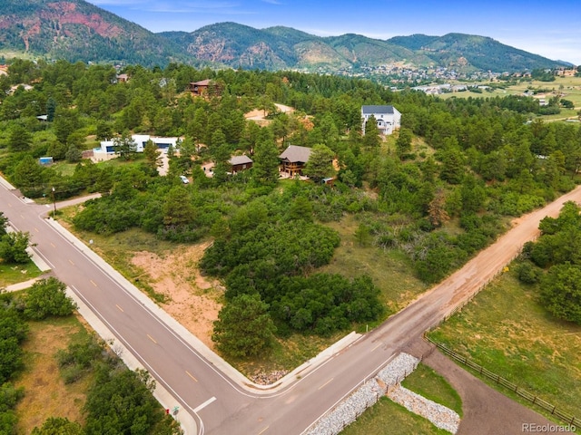 776 Hilltop Rd, Palmer Lake, CO 80133 - birds eye view of property featuring a mountain view
