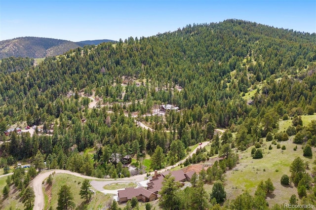 21609 Clarence Ln, Golden, CO 80401 - aerial view of a forest and a mountain backdrop