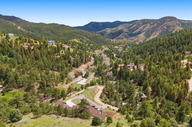 21609 Clarence Ln, Golden, CO 80401 - bird's eye view of a forest and a mountainous background