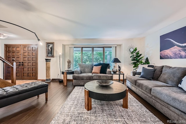 4878 W 98th Ave, Westminster, CO 80031 - living room with hardwood / wood-style flooring and stairs