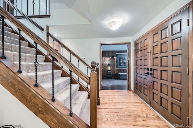 4878 W 98th Ave, Westminster, CO 80031 - foyer featuring stairway and wood finished floors