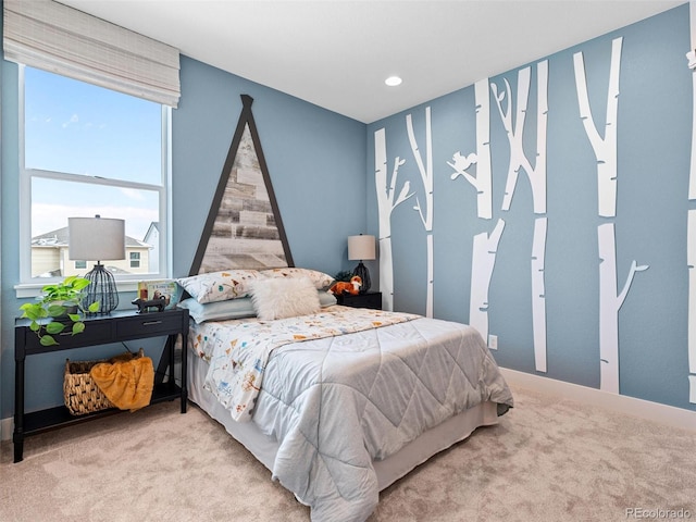 view of carpeted bedroom