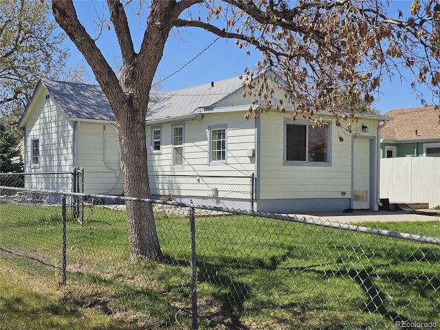 3798 S Grant St, Englewood, CO 80113 - view of front of home with fence private yard and a front lawn