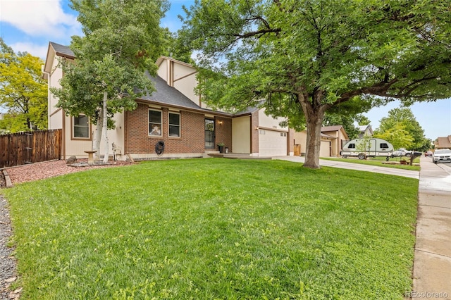 1285 Aberdeen Dr, Broomfield, CO 80020 - view of front of property with concrete driveway, an attached garage, brick siding, and a shingled roof