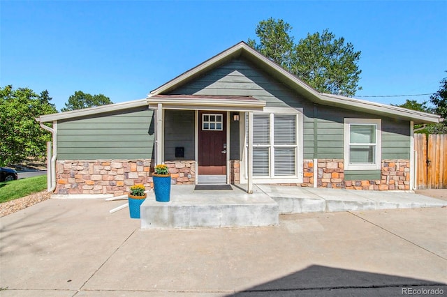 view of front of home featuring a porch