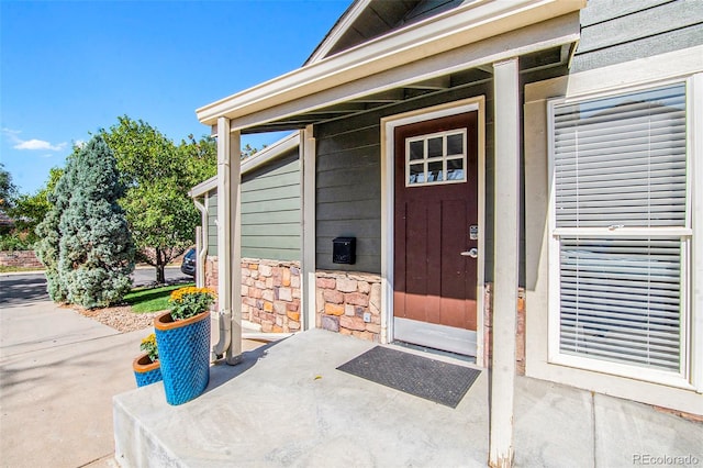 view of doorway to property