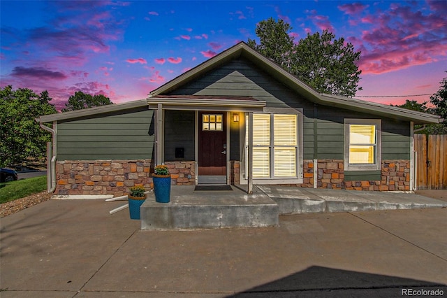 bungalow-style house featuring a porch