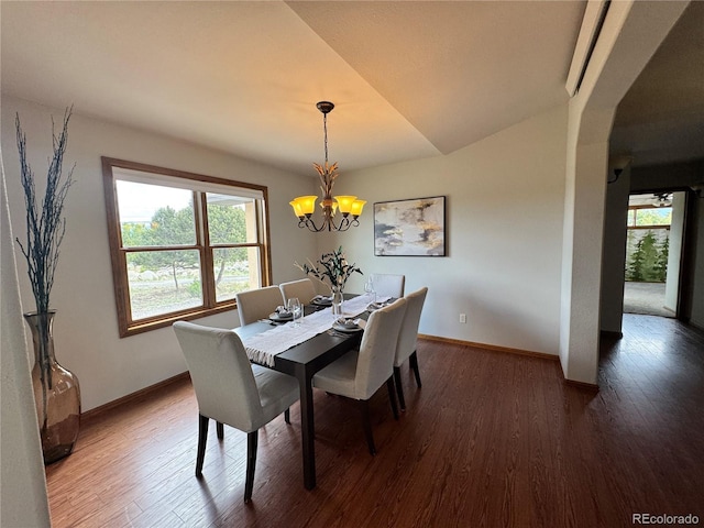 100 River Run Dr, Buena Vista, CO 81211 - dining space with wood finished floors and a chandelier