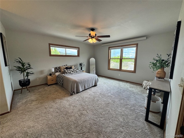 100 River Run Dr, Buena Vista, CO 81211 - carpeted bedroom with multiple windows and ceiling fan