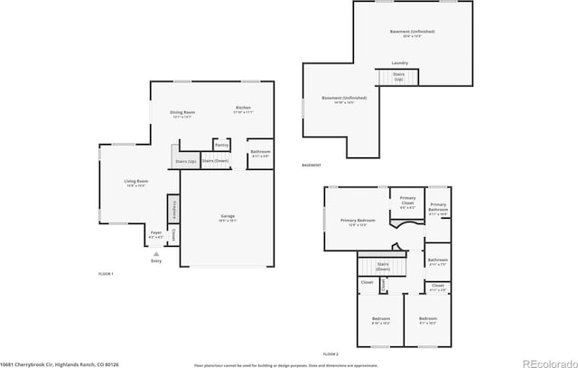 10681 Cherrybrook Cir, Highlands Ranch, CO 80126 - home floor plan