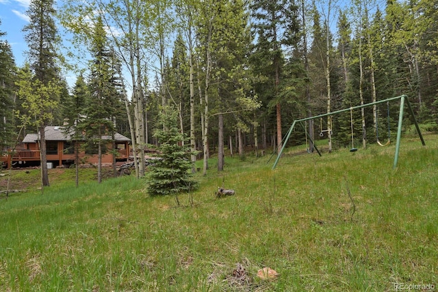 8905 Carol Ln, Conifer, CO 80433 - view of yard featuring a forest view