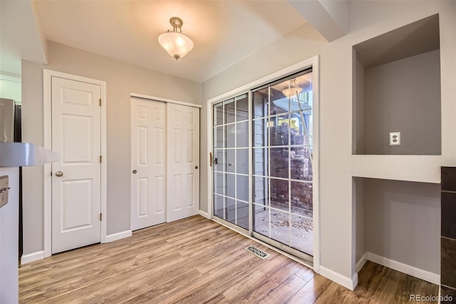 interior space featuring light wood-type flooring