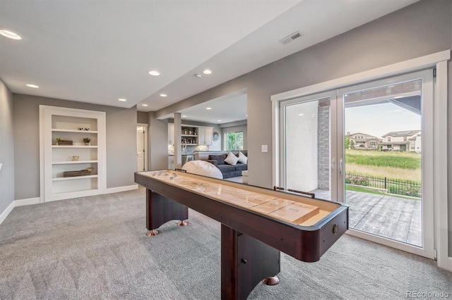 2234 S Nile St, Denver, CO 80228 - playroom featuring carpet, built in features, and recessed lighting
