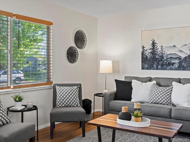 4740 W Wyoming Pl, Denver, CO 80219 - living area with wood finished floors and baseboards