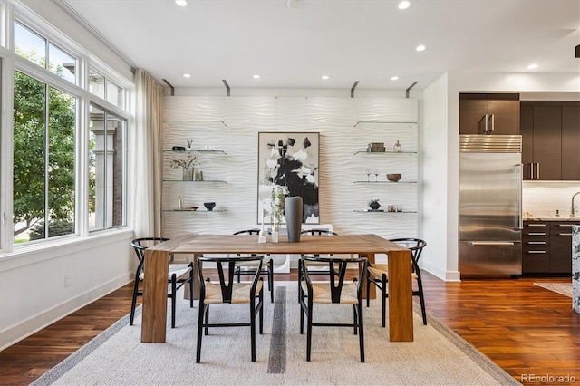 370 Garfield St, Denver, CO 80206 - dining room featuring plenty of natural light, recessed lighting, and wood finished floors