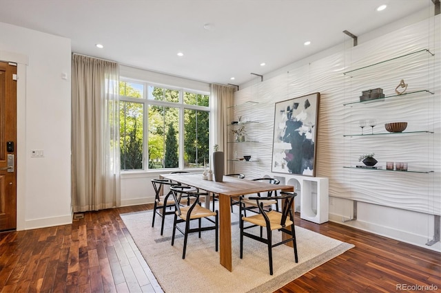 370 Garfield St, Denver, CO 80206 - dining space with hardwood / wood-style flooring and recessed lighting