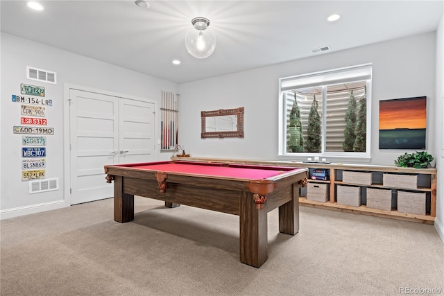 501 S Race St, Denver, CO 80209 - recreation room with carpet, recessed lighting, billiards table, and baseboards