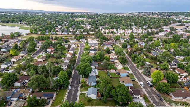 7912 Fenton St, Arvada, CO 80003 - aerial view of property and surrounding area with a large body of water and nearby suburban area