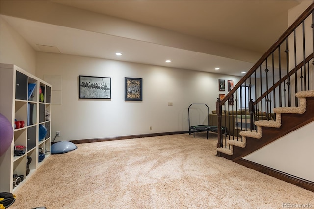 690 S Emerson St, Denver, CO 80209 - exercise room featuring carpet and recessed lighting