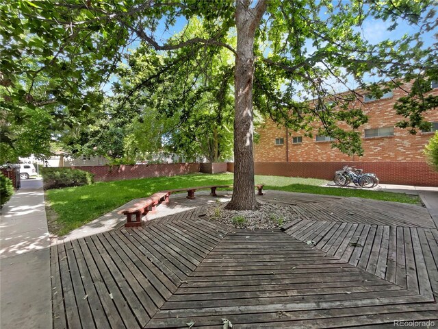 2401 S Gaylord St Unit 206, Denver, CO 80210 - view of wooden deck