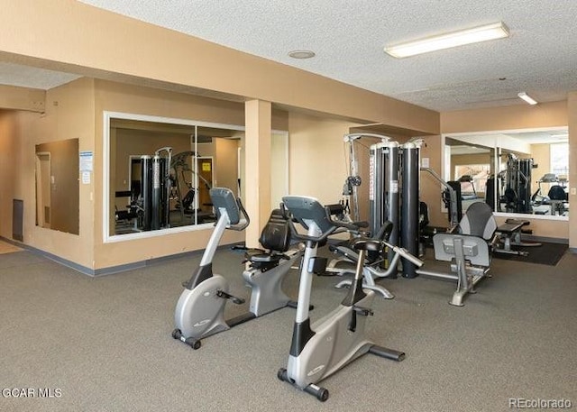 62927 US Highway 40 Unit 127, Granby, CO 80446 - gym featuring a textured ceiling