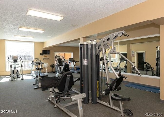 62927 US Highway 40 Unit 127, Granby, CO 80446 - exercise room with a textured ceiling