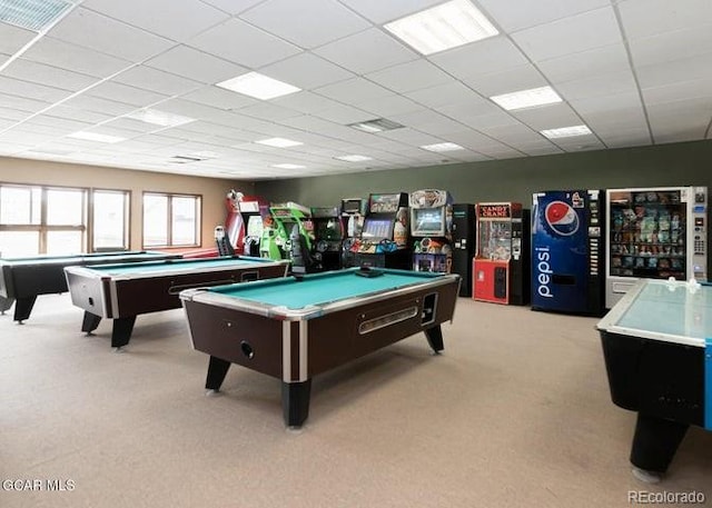 62927 US Highway 40 Unit 127, Granby, CO 80446 - game room with billiards table, carpet, and a drop ceiling