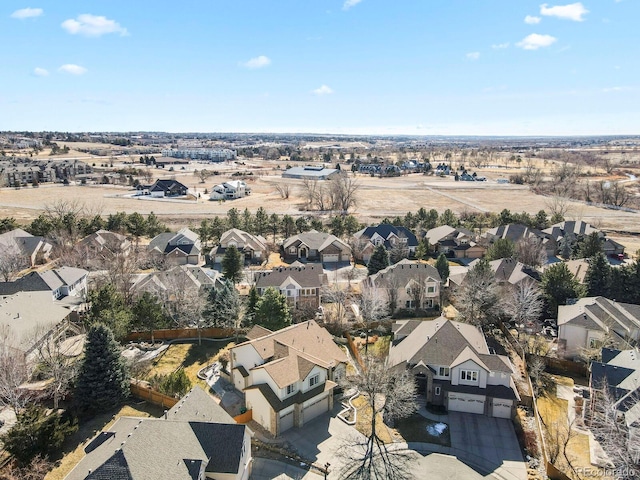 aerial view featuring a residential view