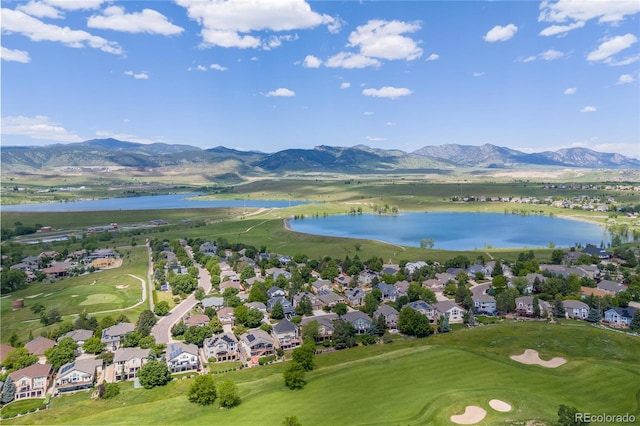 7081 Salvia St, Arvada, CO 80007 - aerial view of residential area featuring a water and mountain view and a golf club