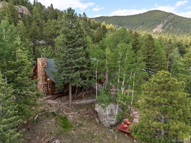 80 Spruce Ct, Evergreen, CO 80439 - view of mountain background featuring a forest