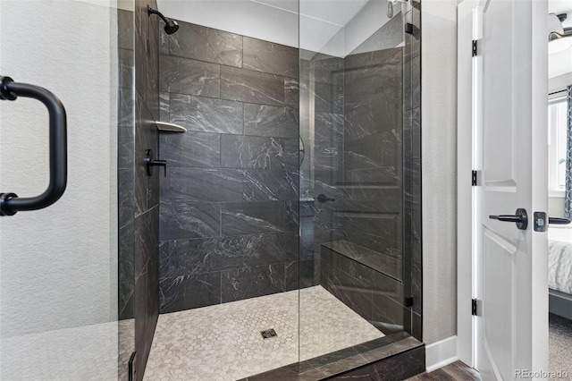 bathroom with walk in shower