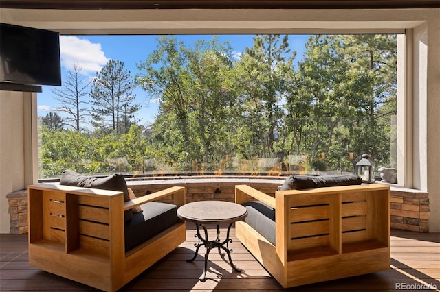 view of wooden terrace