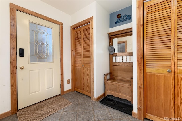 view of tiled foyer