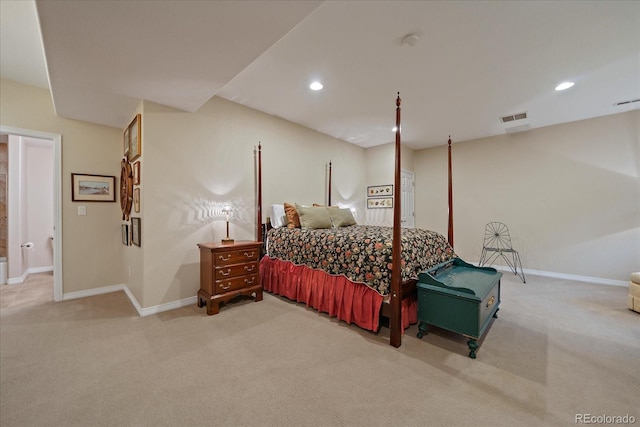 4545 S Monaco St Unit 243, Denver, CO 80237 - bedroom featuring carpet, baseboards, and recessed lighting