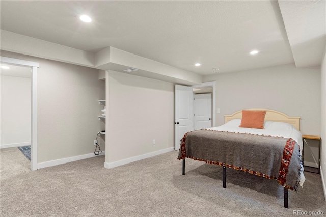 2313 S Raleigh St, Denver, CO 80219 - bedroom featuring light carpet and recessed lighting