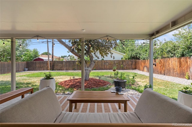 2313 S Raleigh St, Denver, CO 80219 - fenced backyard featuring a patio area