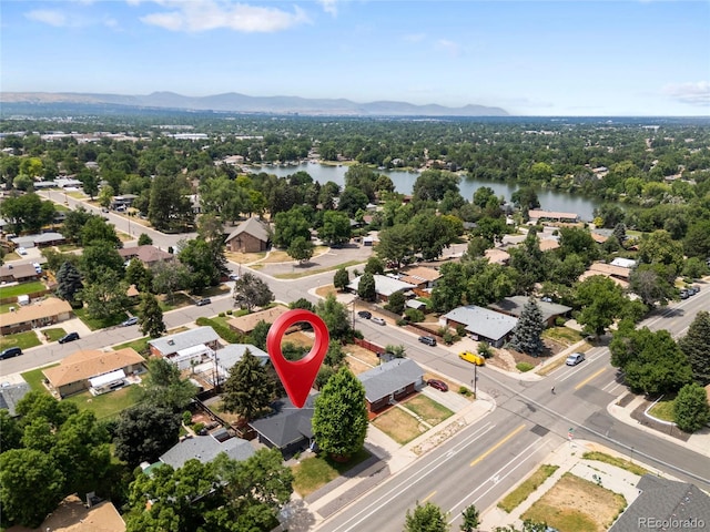 2313 S Raleigh St, Denver, CO 80219 - aerial view of a water and mountain view