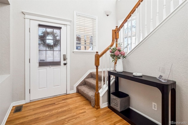 entryway featuring light wood-type flooring