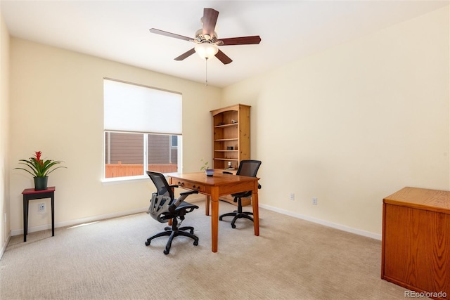 11460 W Tanforan Cir, Littleton, CO 80127 - office with ceiling fan, light colored carpet, and baseboards