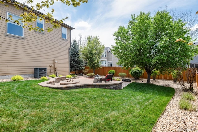 11460 W Tanforan Cir, Littleton, CO 80127 - view of yard with a patio area and central air condition unit