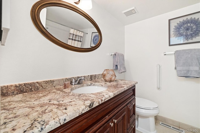 5922 E Briarwood Dr, Centennial, CO 80112 - full bath featuring vanity, tile patterned flooring, and a shower with curtain