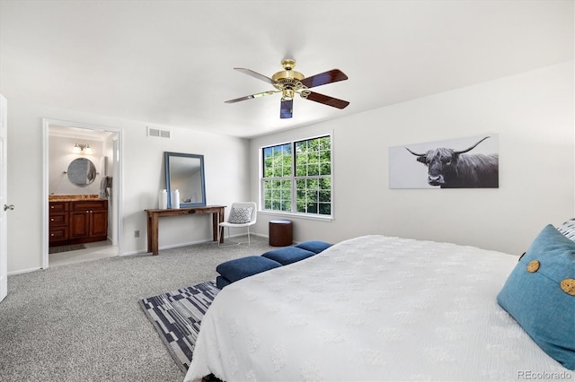 5922 E Briarwood Dr, Centennial, CO 80112 - carpeted bedroom featuring ensuite bath and a ceiling fan