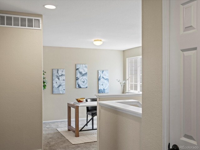 11082 Fillmore Way, Northglenn, CO 80233 - hallway featuring light colored carpet and baseboards