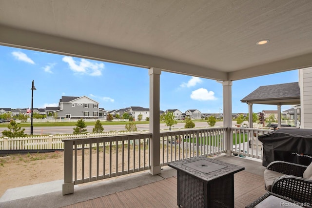7325 S Waterloo Way, Aurora, CO 80016 - deck with a residential view and a grill