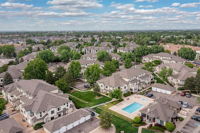8707 E Florida Ave Unit 614, Denver, CO 80247 - aerial view of residential area with a pool area