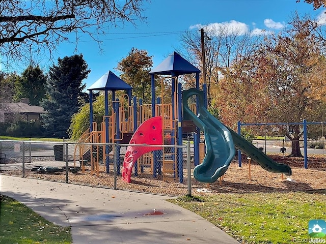 view of jungle gym