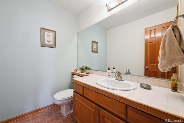 12963 W 84th Pl, Arvada, CO 80005 - half bathroom featuring vanity and tile patterned flooring