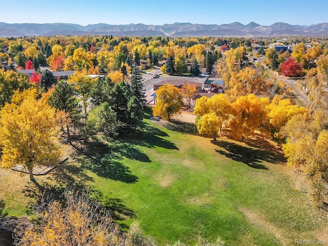 5895 W Plymouth Dr, Littleton, CO 80128 - view from above of property with mountains