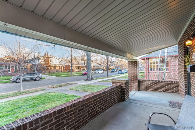 view of patio with covered porch