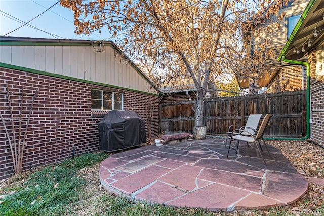 view of patio with grilling area